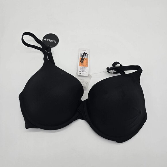 Natori Bra 30DD Black Push-Up Convertible Underwire J-Hook 727229 NWT - Picture 4 of 11